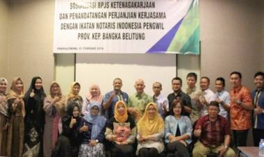 BPJS Ketenagakerjaan Pangkalpinang Jalin Kerjasama dengan Ikatan Notaris Indonesia