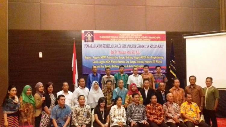 Direktur Jenderal HAM Beri Pembekalan Notaris di Babel